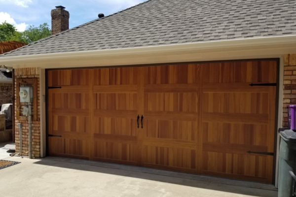 16x7 cedar accent garage door