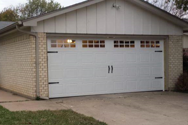 17x7 white carriage garage door