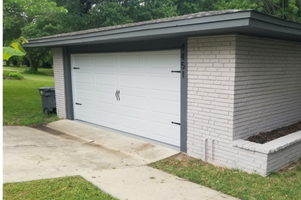 long panel white carriage door