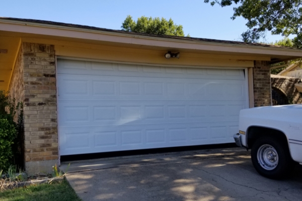 white 16x7 garage door